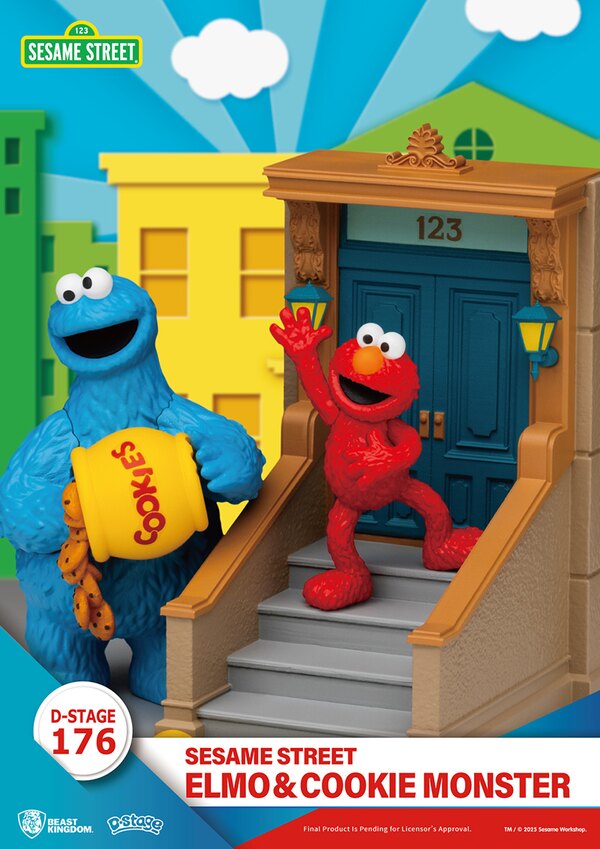 Close-up of Elmo and Cookie Monster