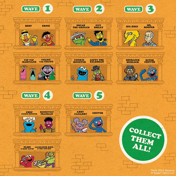 Super7 Sesame Street ReAction Wave 5 Figures