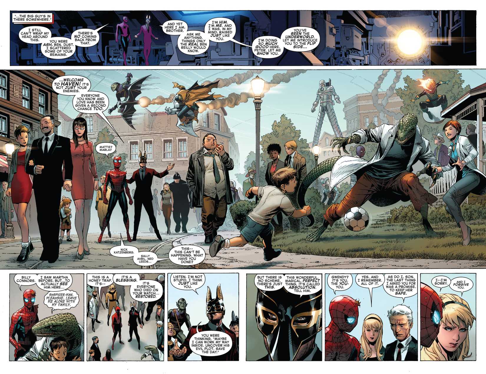 Sally's return during The Clone Conspiracy