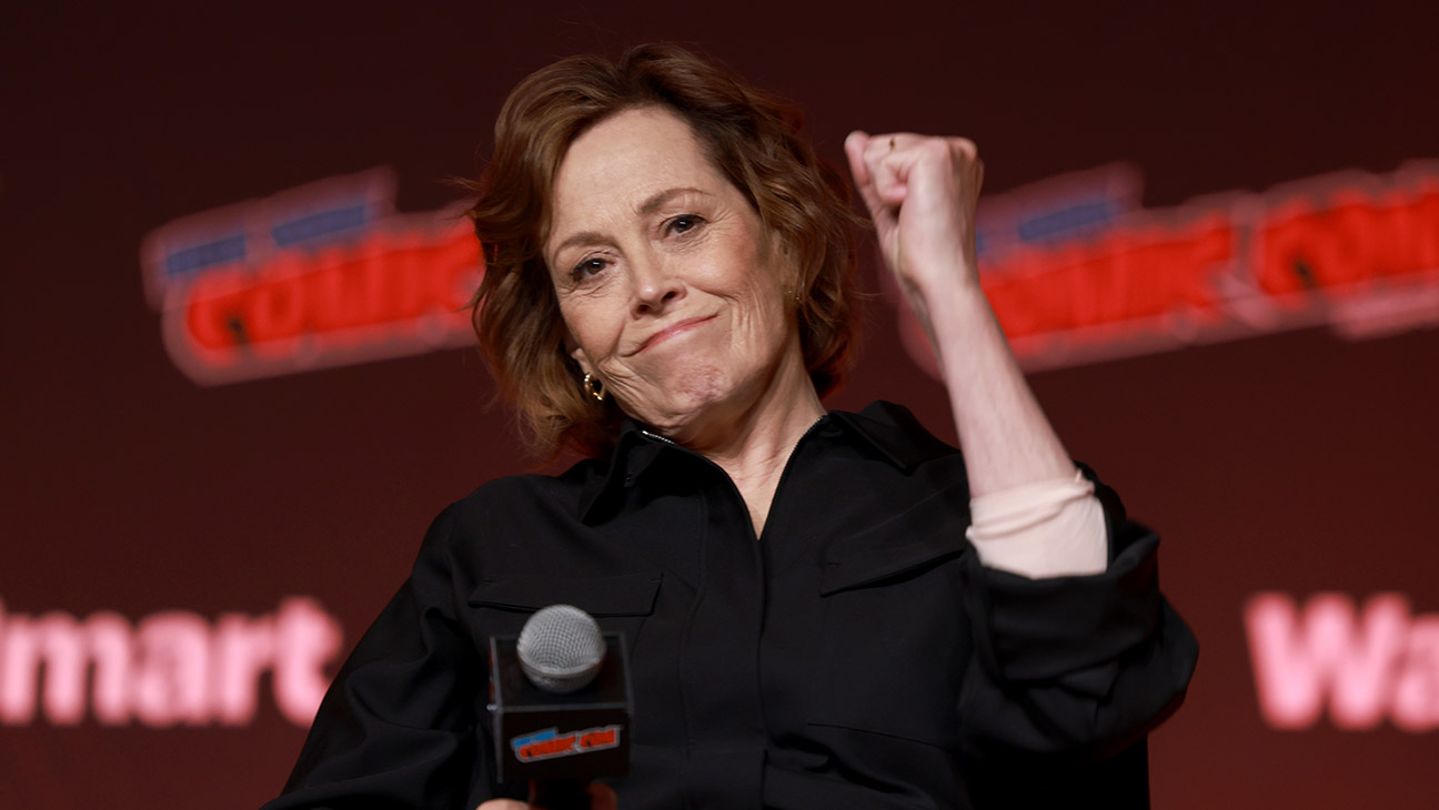 Sigourney Weaver speaks onstage at Sigourney Weaver on 'Alien' and Beyond during New York Comic Con 2025 at The Jacob K. Javits Convention Center on October 10, 2025 in New York City.