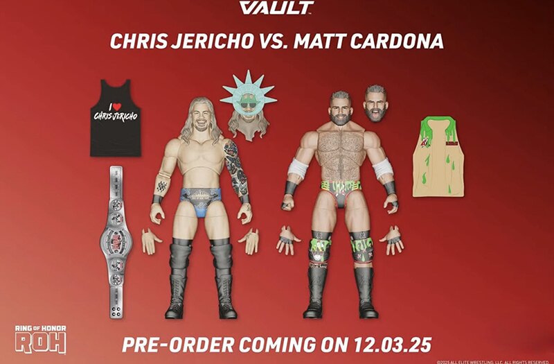 Jazwares AEW/ROH Matt Cardona vs Chris Jericho 2-Pack Coming December 2nd