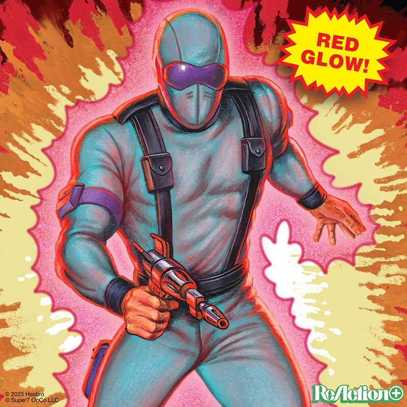 Super7 G.I. Joe ReAction+ Red Glow Snake Eyes Figure Coming Soon