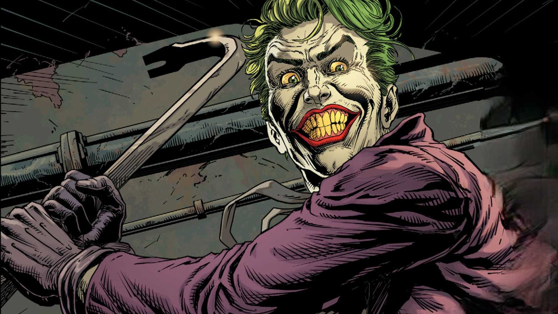 Joker wielding a crowbar