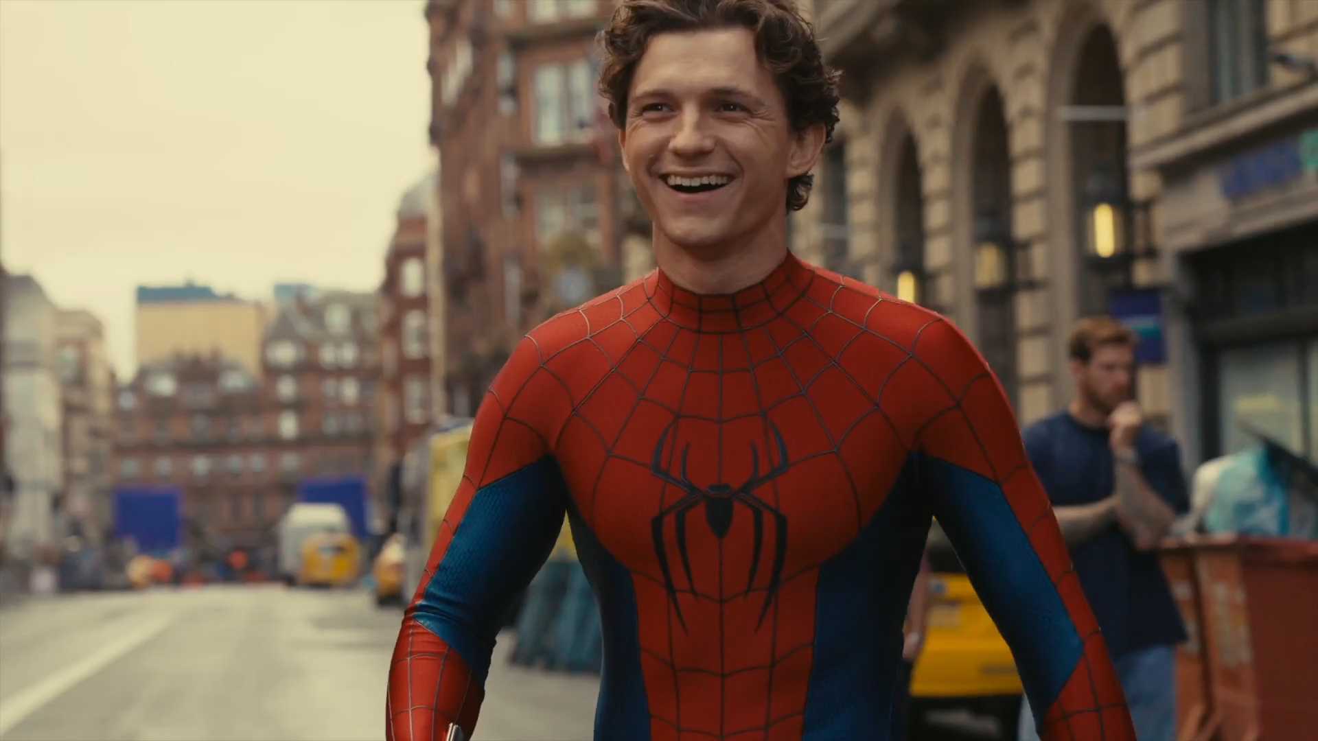 Tom Holland Spider-Man Brand New Day set photo no mask