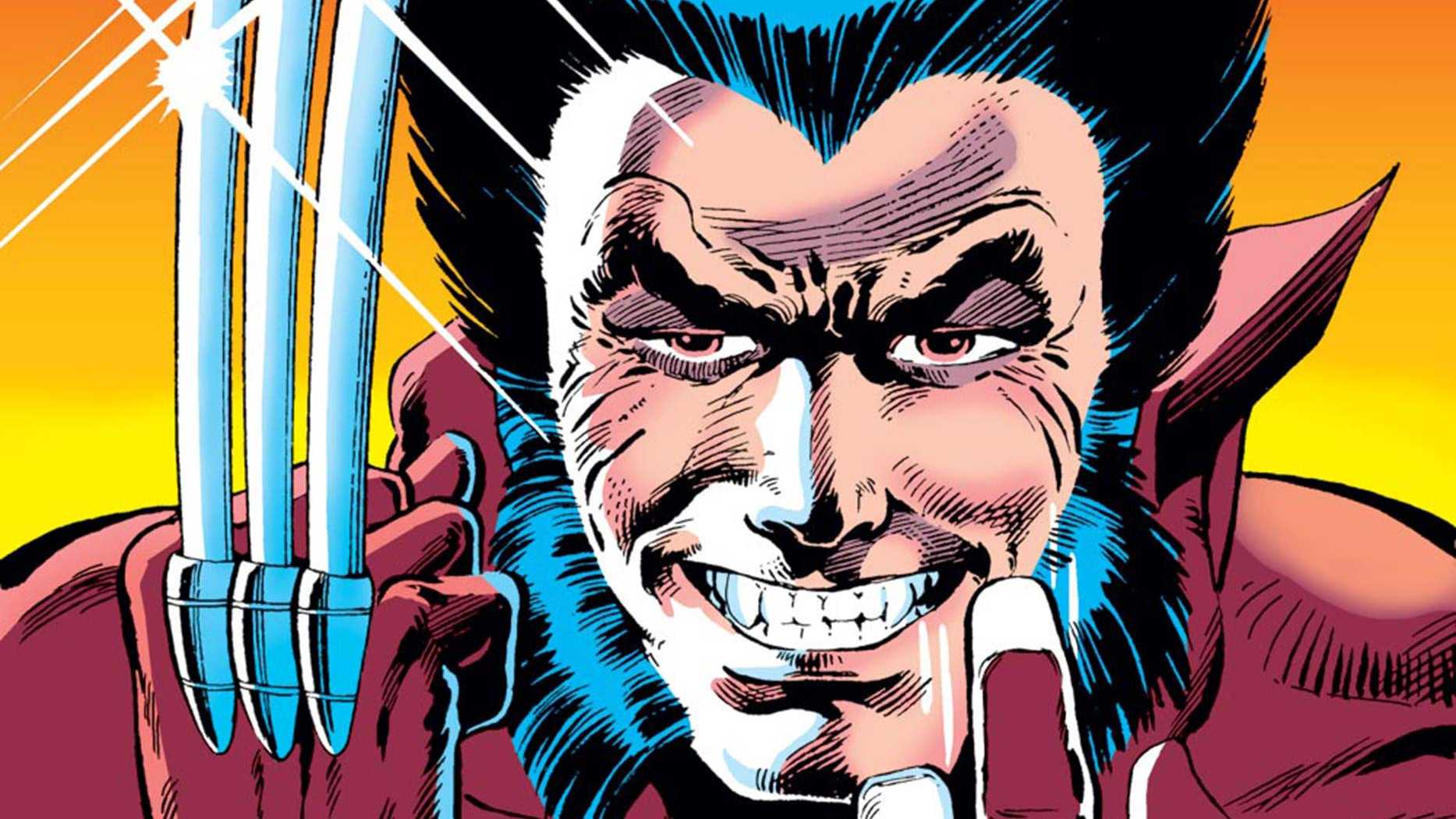 Wolverine grinning and gesturing on Frank Miller's cover of Wolverine #1 (1982)