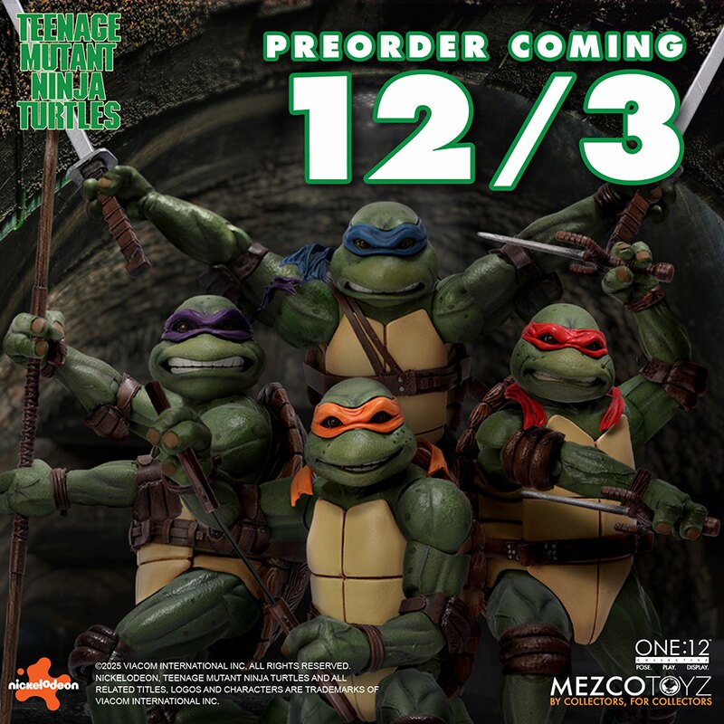 Mezco Toyz One:12 Collective Teenage Mutant Ninja Turtles 1990 Movie Figures Coming December 3rd