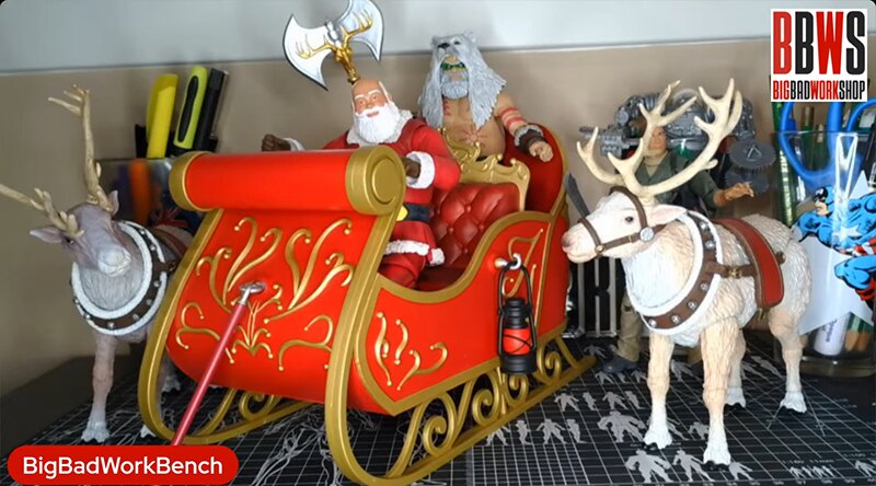 Updated Look at the BigBadWorkshop Naughty or Nice Collection 1/12 Scale BBTS Exclusive Santa's Sleigh