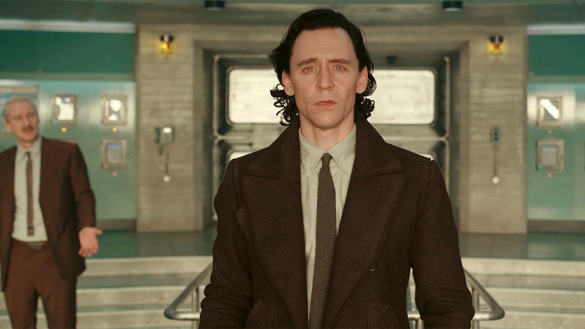 Loki watching in awe from the Loom room in the Loki series