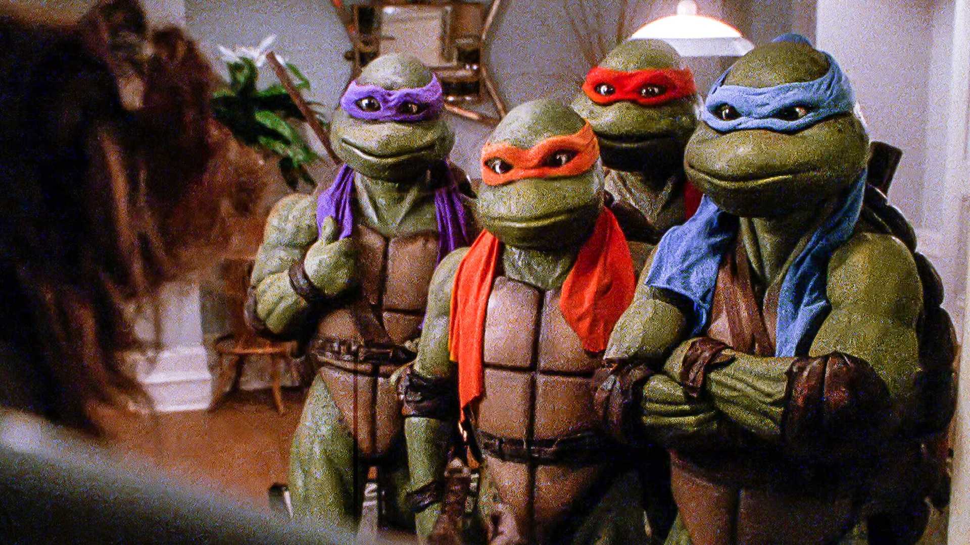 The turtles from Teenage Mutant Ninja Turtles II The Secret of the Ooze