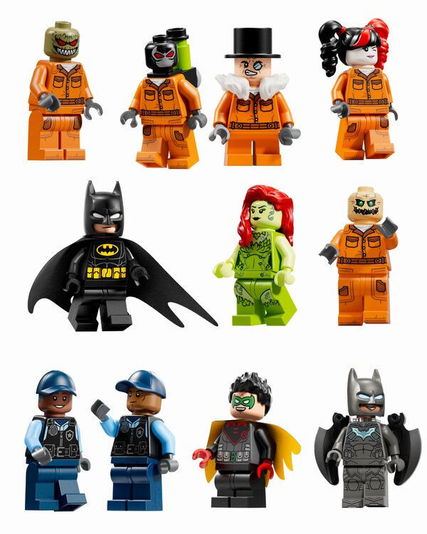 Arkham Asylum set with Batman characters