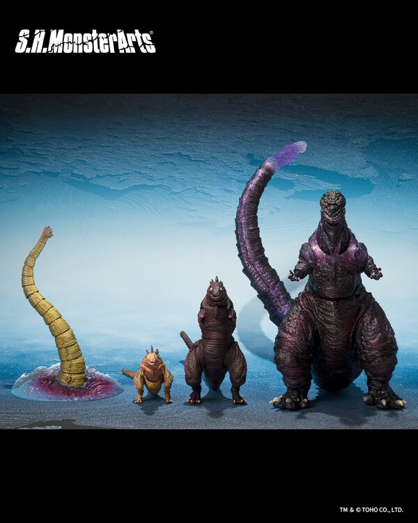 S.H.MonsterArts GODZILLA [2016] THE SECOND FORM & THIRD FORM & GIANT UNIDENTIFIED CREATURE SET