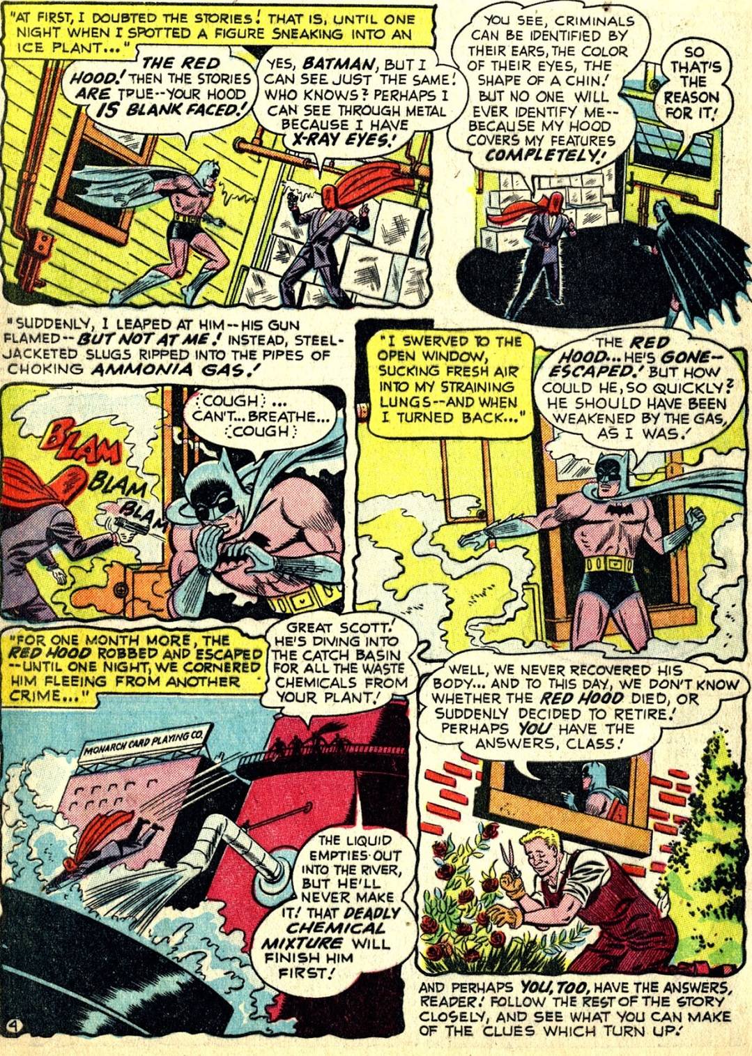 Batman challenges students with the Red Hood mystery