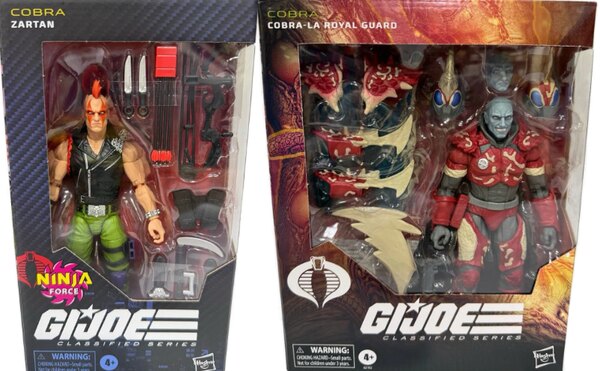 G.I. Joe Classified Ninja Force Zartan And Cobra-La Royal Guard In-Hand Images