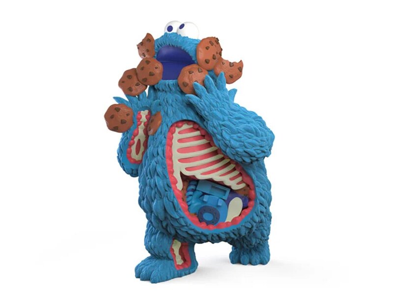 KidRobot Sesame Street Kaiju Anatomy Cookie Monster 8
