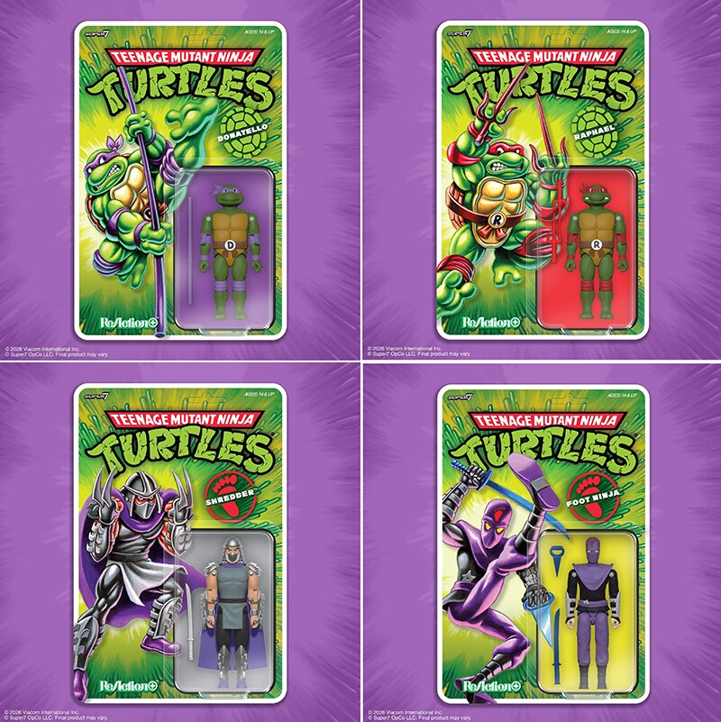 Super7 Teenage Mutant Ninja Turtles ReAction+ Wave 1 Figures