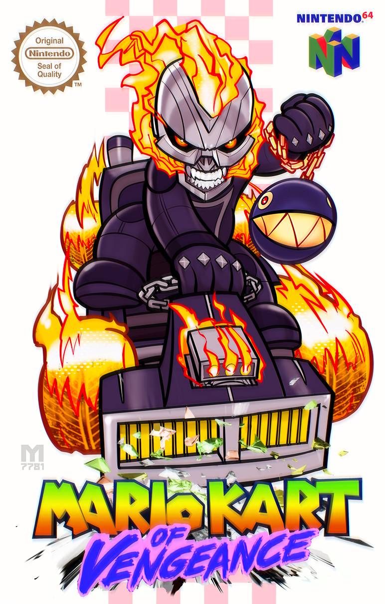 Ghost Rider plays Mario Kart