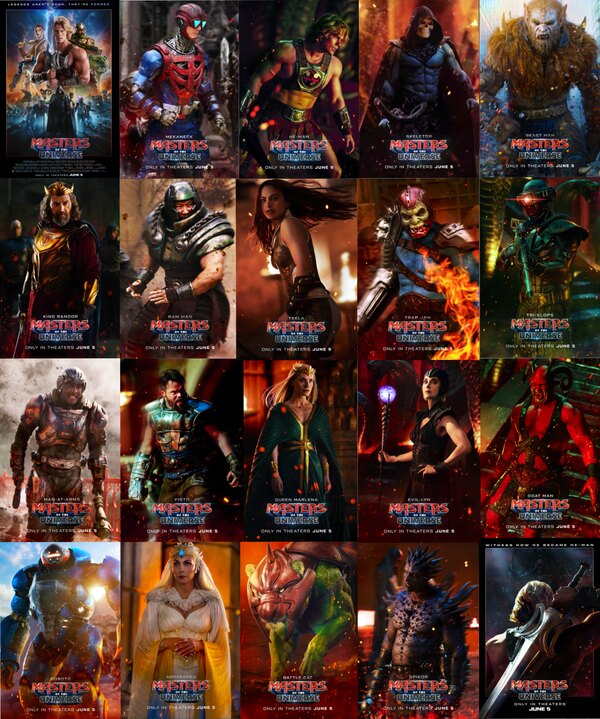 New Masters Of The Universe Movie Character Posters