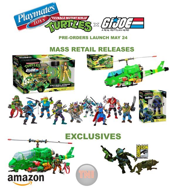 Playmates Teenage Mutant Ninja Turtles x G.I. Joe Crossover Toys - What's Exclusive And What's Not