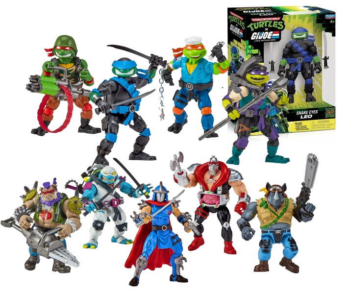 Playmates Teenage Mutant Ninja Turtles x G.I. Joe Crossover Toys