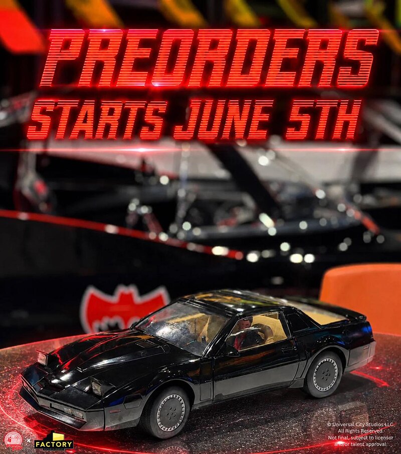 Pre-Order Date Set for Factory Entertainment X Ramen Toy Knight Rider 1/12 KITT