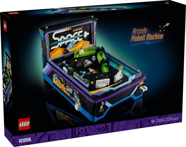 LEGO Icons #11374 Arcade Pinball Machine Set