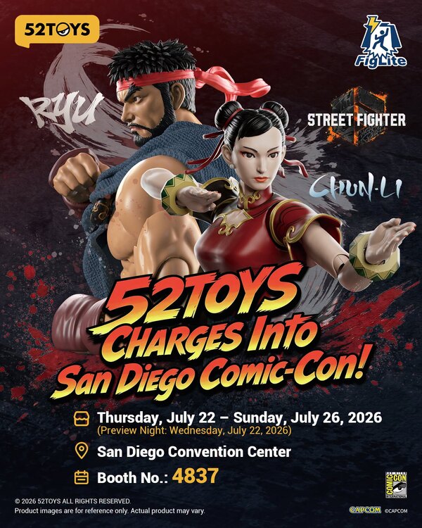52Toys FigLite Street Fighter 6 - Ryu and Chun Li SDCC Exclusive Variant Figures