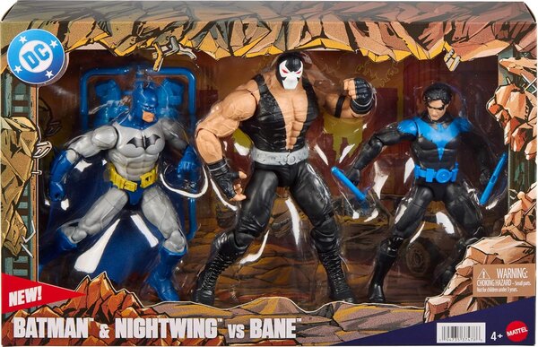 Mattel DC Core Line Batman vs Bane vs Nightwing 3-Pack