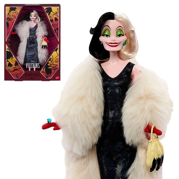 Mattel Disney Collector Cruella De Vil Collectible Villains Fashion Doll - Image 1