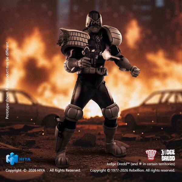 Pre-Order Alert: Hiya Toys Exquisite Super Series 1/12 Scale Judge Dredd Black & White Version Action Figure