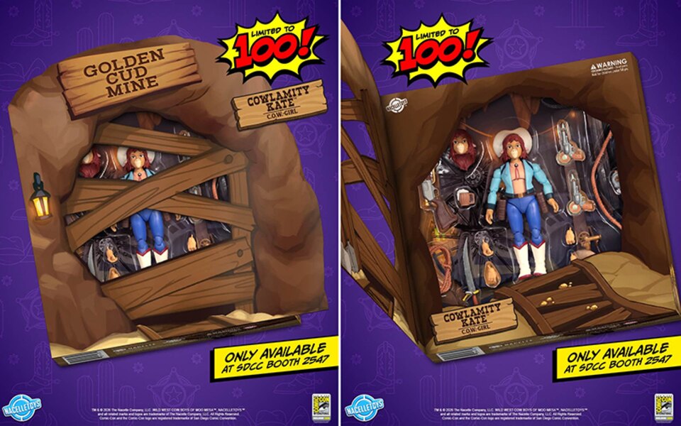 Nacelle Toys Wild West C.O.W.-Boys of Moo Mesa Cowlamity Kate in the Golden Cud Mine (SDCC 2026 Exclusive)