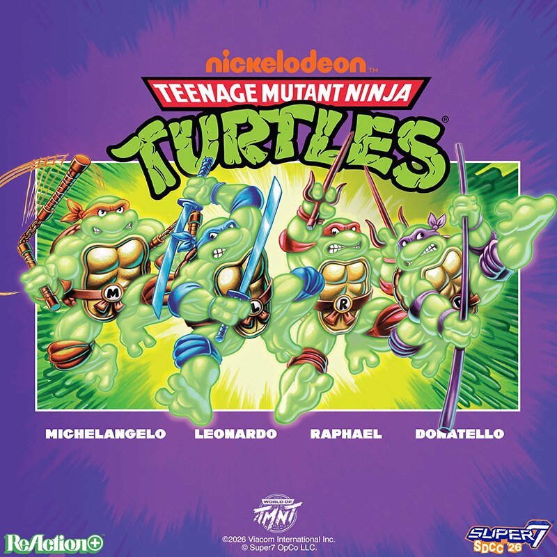 Super7 Teenage Mutant Ninja Turtles Glow ReAction+ Figures Coming Soon (SDCC 2026)